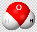 Схематическое изображение молекулы воды